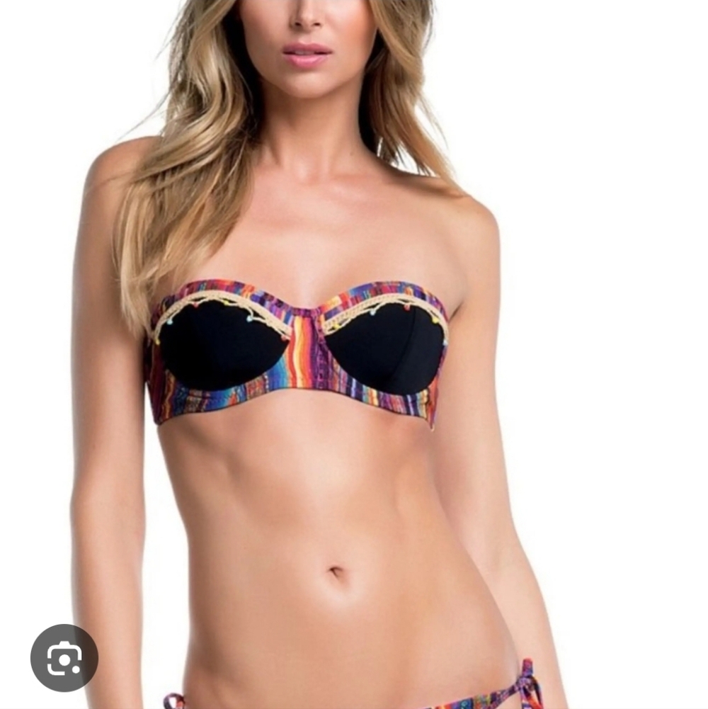 Ale By Alessandra Colorful Striped Bikini‎ Top